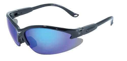Cougar GT Blue Lens Motorcycle Safety Sunglasses 