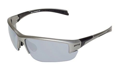 Hercules 7 Metallic Gray Mirror Lens Sunglasses 